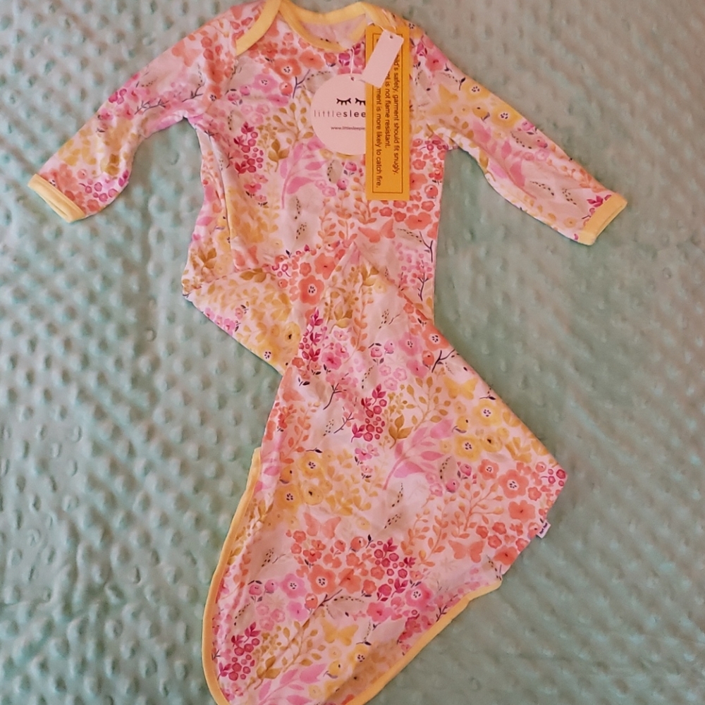 Little Sleepies infant knotted gown